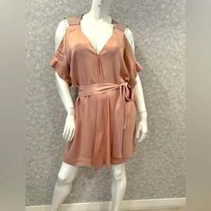 Reiss Pink Cold Shoulder Mini Dress